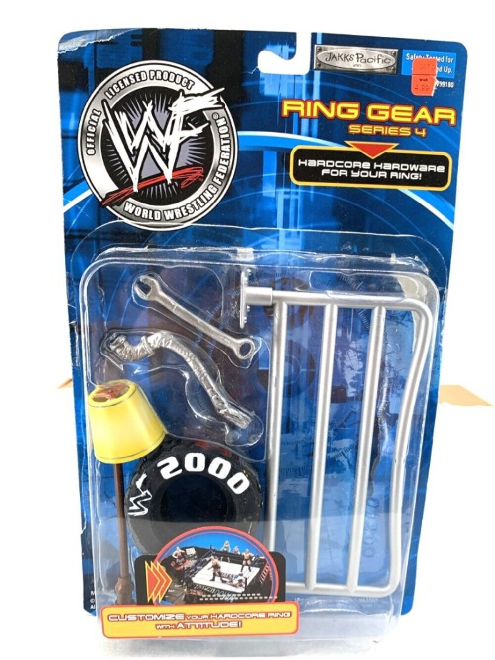 WWF Ring Gear Series 4 Hardcore Hardware Ropes Summer Slam Jakks Pacific 2001